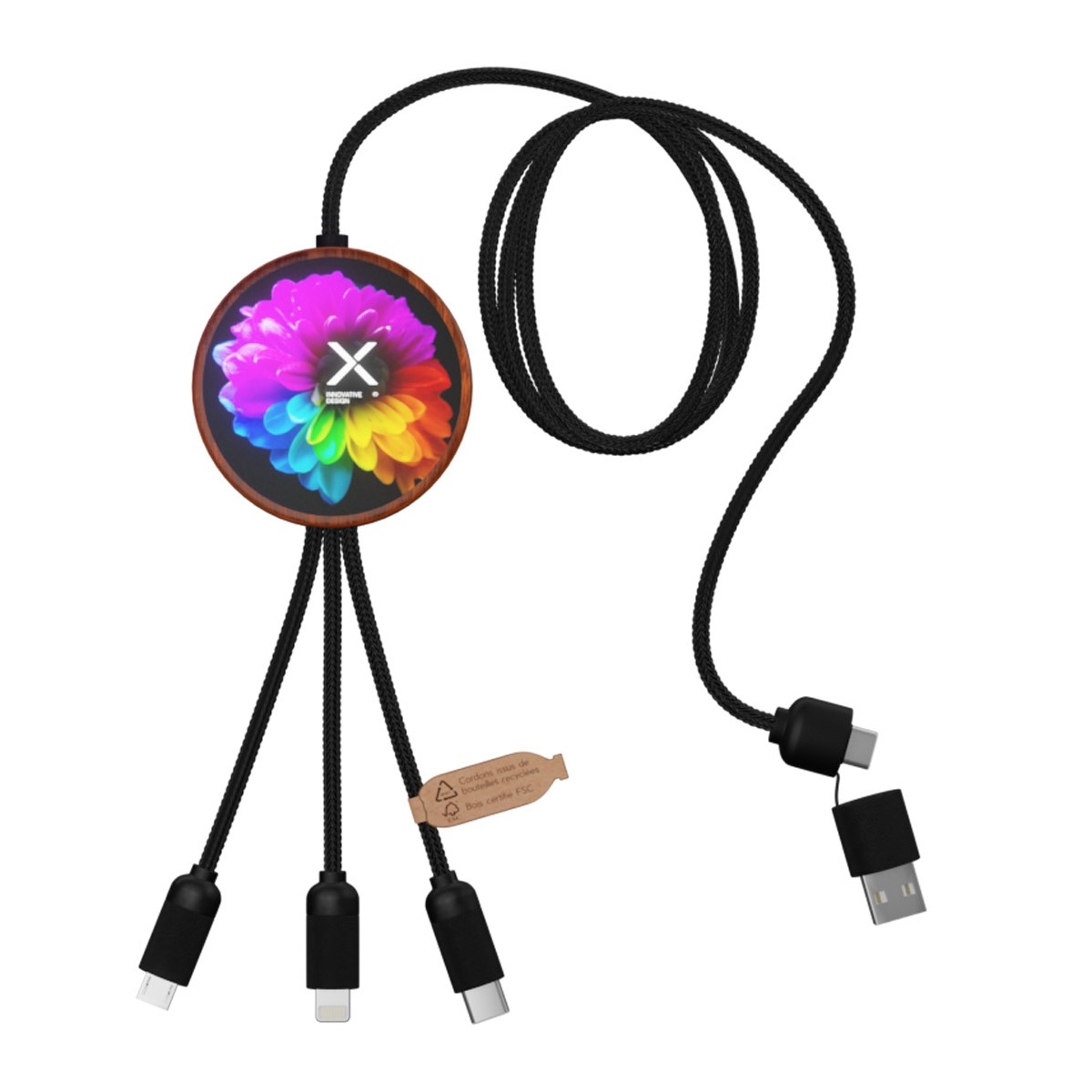 C40 - Wireless cable 10W 100% FSC® bamboo