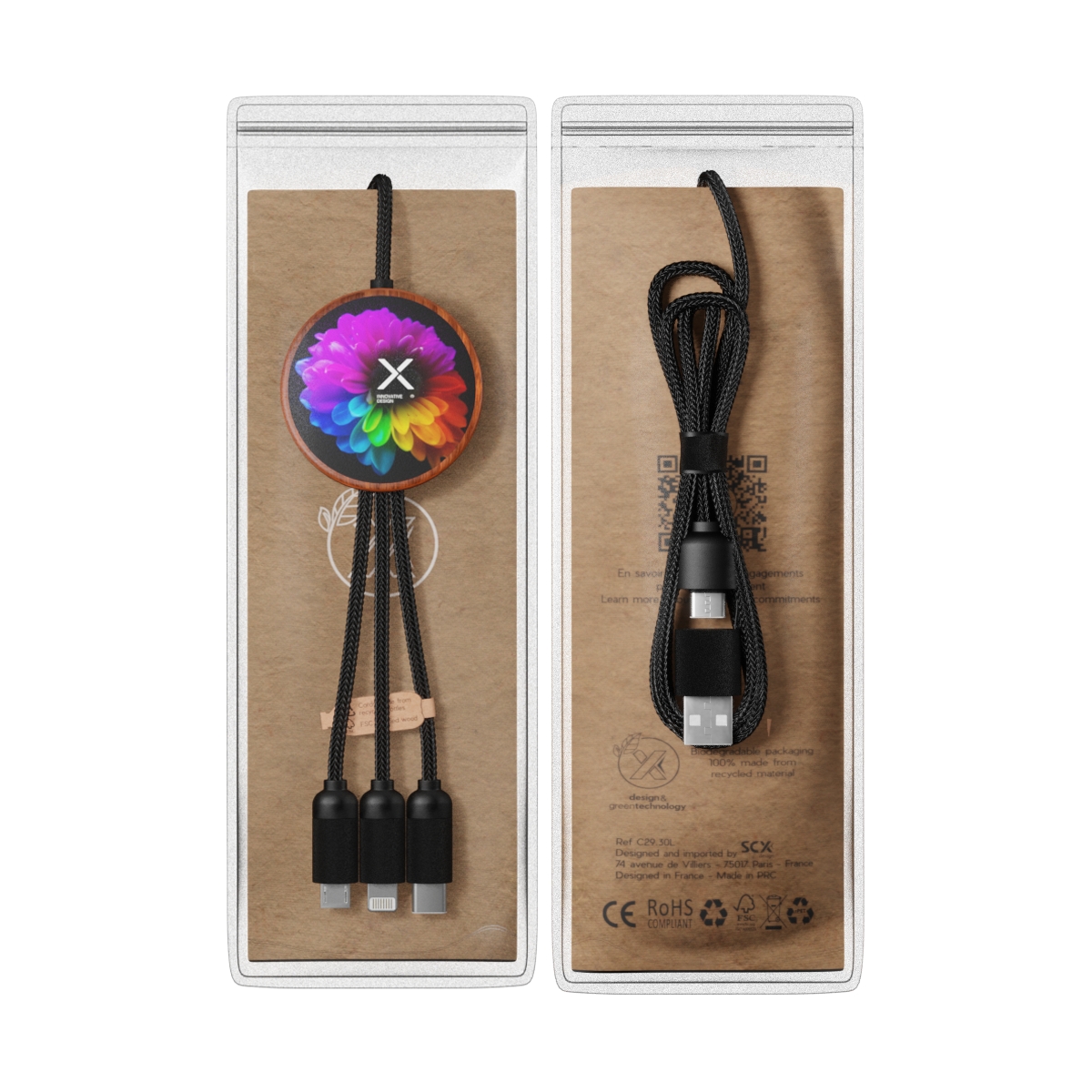 C40 - Wireless cable 10W 100% FSC® bamboo