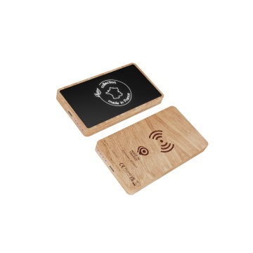 P34 - Powerbank wireless wood 5000 mAh Made in EU