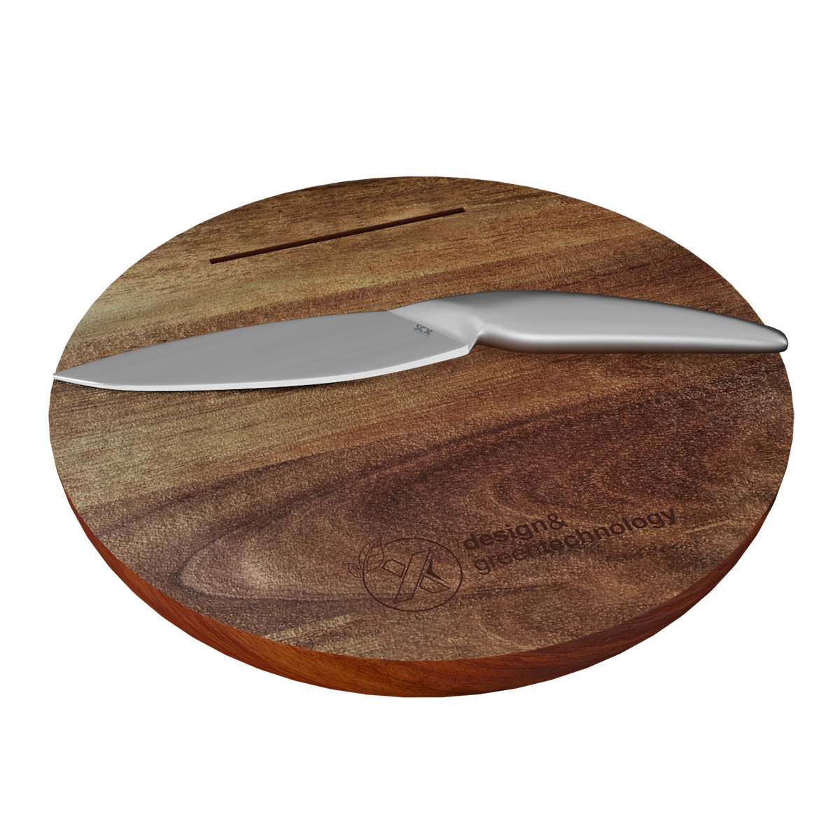 K03 - Cutting board and knife set FSC 100% acacia wood