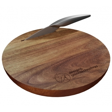 K03 - Cutting board and knife set FSC 100% acacia wood