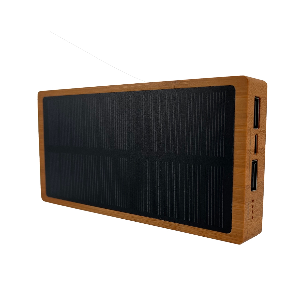 P32 - 10.000 mAh eco solar powerbank FSC® 100% Bamboo