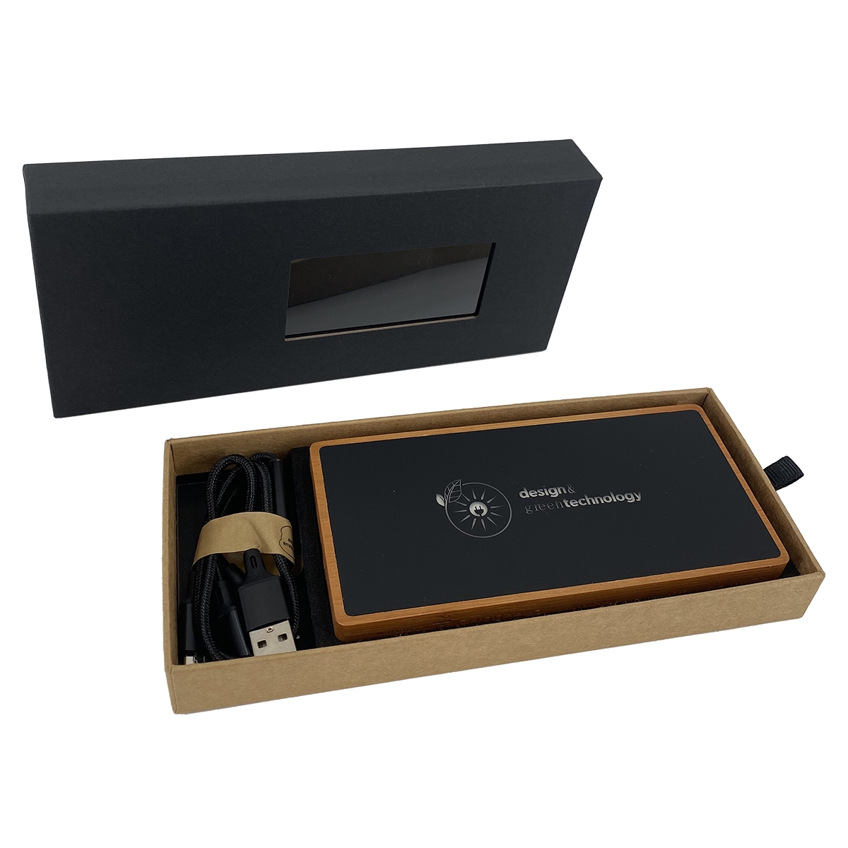 P32 - 10.000 mAh eco solar powerbank FSC® 100% Bamboo