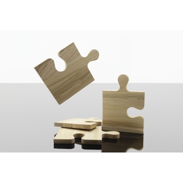 K05 - Set de 4 planches à découper puzzle 100% FSC® chêne