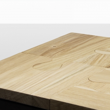 Set de 4 planches à découper puzzle 100% FSC® chêne