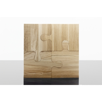K05 - Set de 4 planches à découper puzzle 100% FSC® chêne