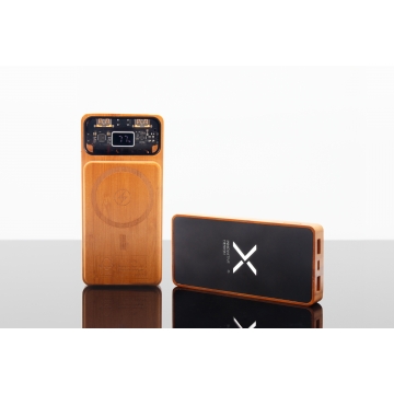 P48 - Tech-Magnetic Powerbank FSC 100% bamboo 10000