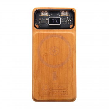 P48 - Tech-Magnetic Powerbank FSC 100% bamboo 10000