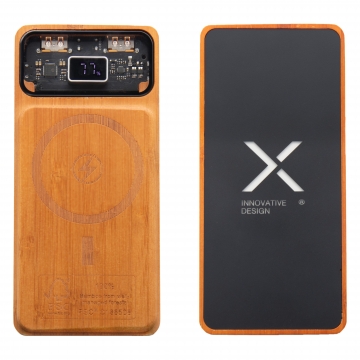 Tech-Magnetic Powerbank FSC® 100% Bamboo 10000