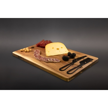 K06 - Set de planche et couteaux à fromage FSC® 100% acacia