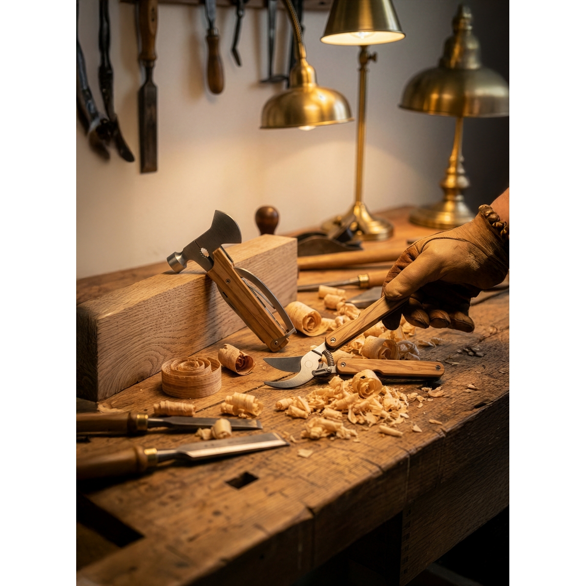 T32 - Set d'outils en bois d'olivier