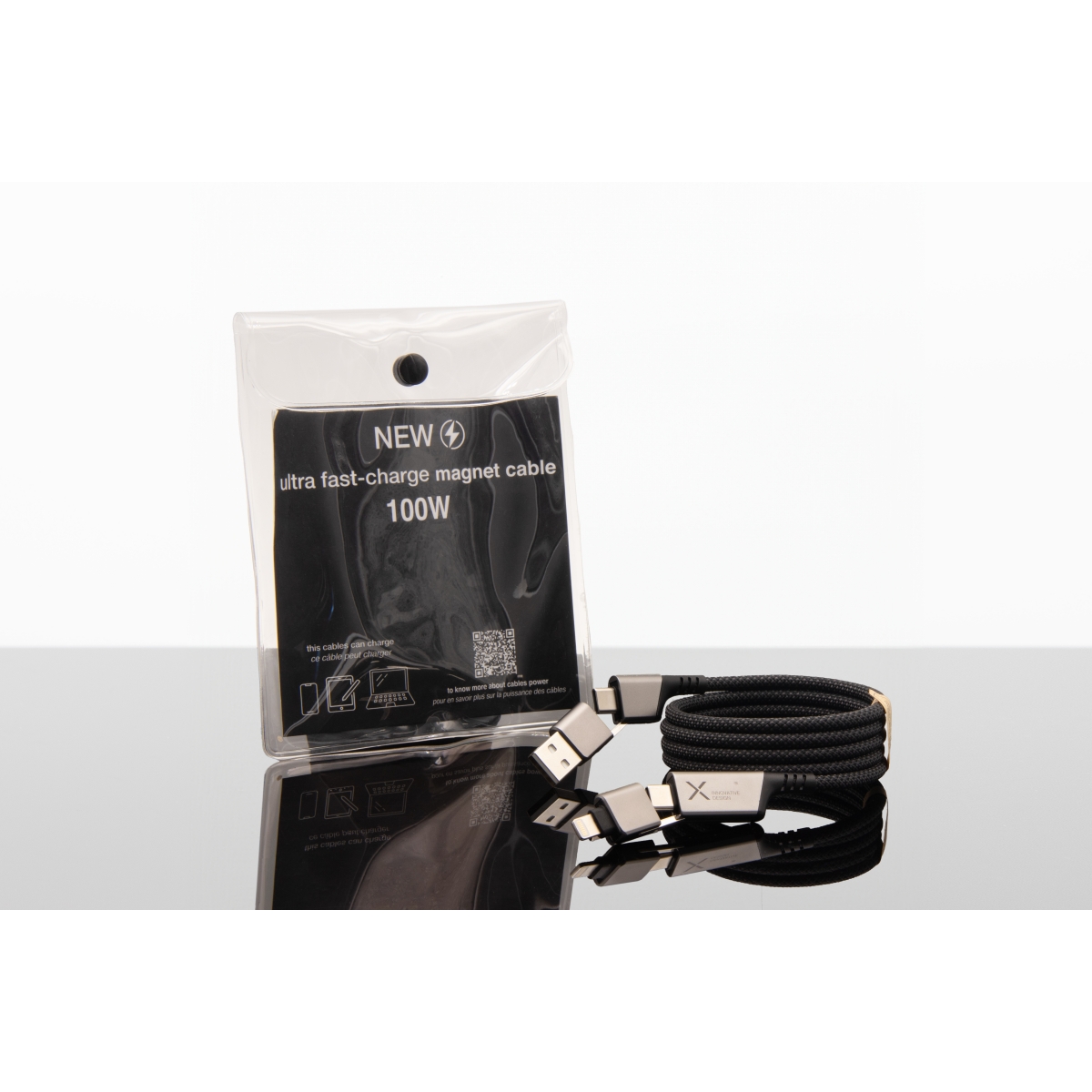 C52 - Câble magnétique 4-en-1 ultra fast charge 100W