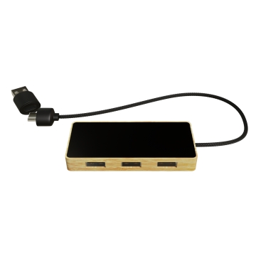 H21 - Hub lumineux 8-en-1 en FSC® 100% Bambou
