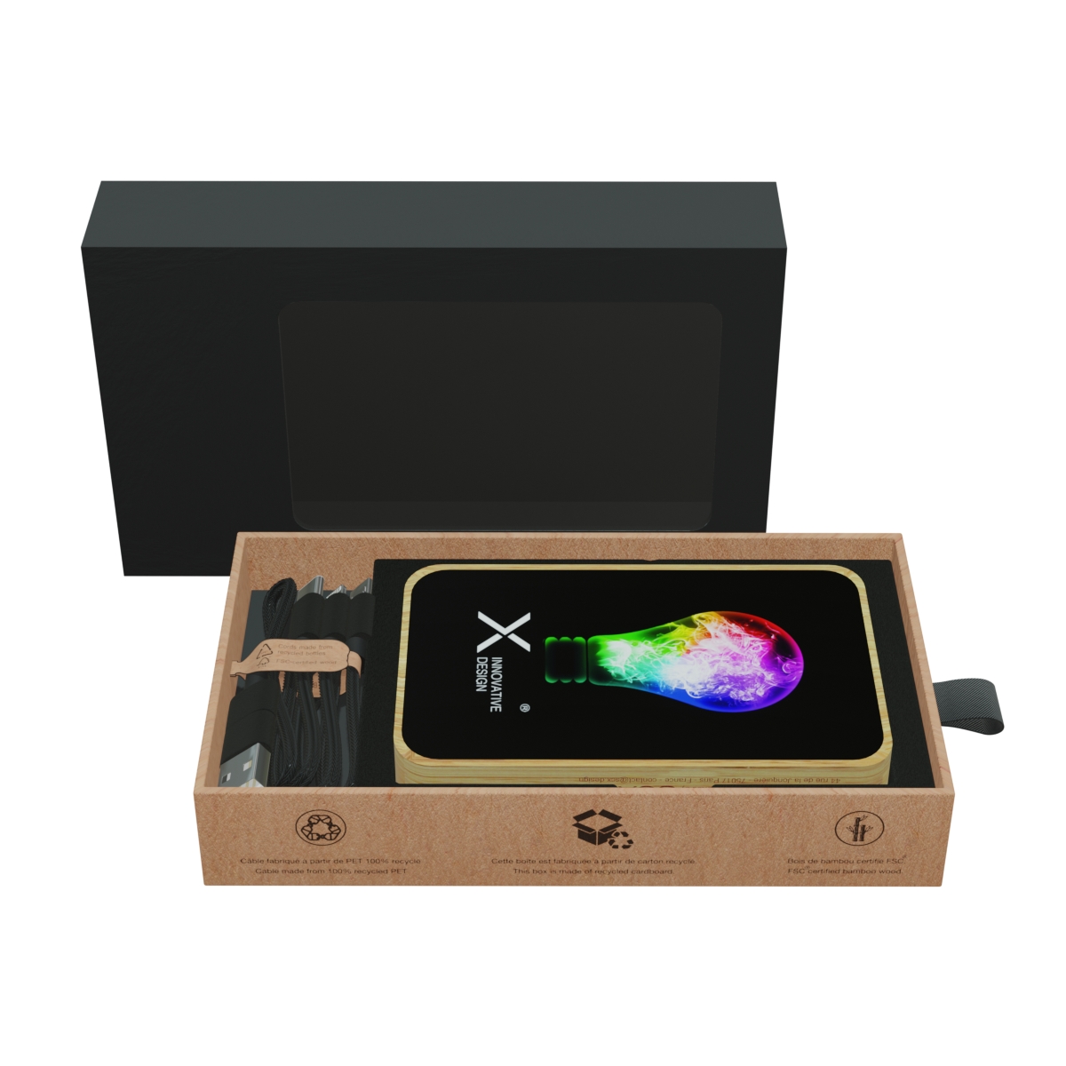 P27 - Powerbank MagWood 10000 100% FSC® Bamboo