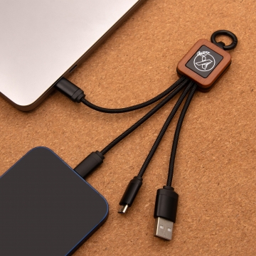 C19 - Square wood 4-in-1 cable
