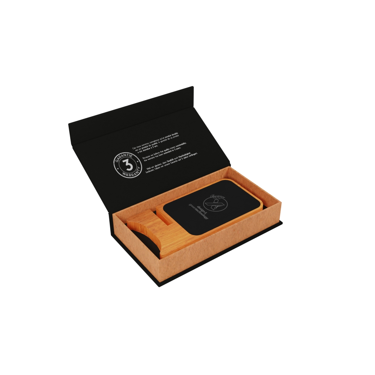 W16 - Wireless charger 15W FSC® 100% Bamboo