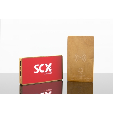 P36 - Powerbank wireless wood 5000 FSC® 100% Maple wood