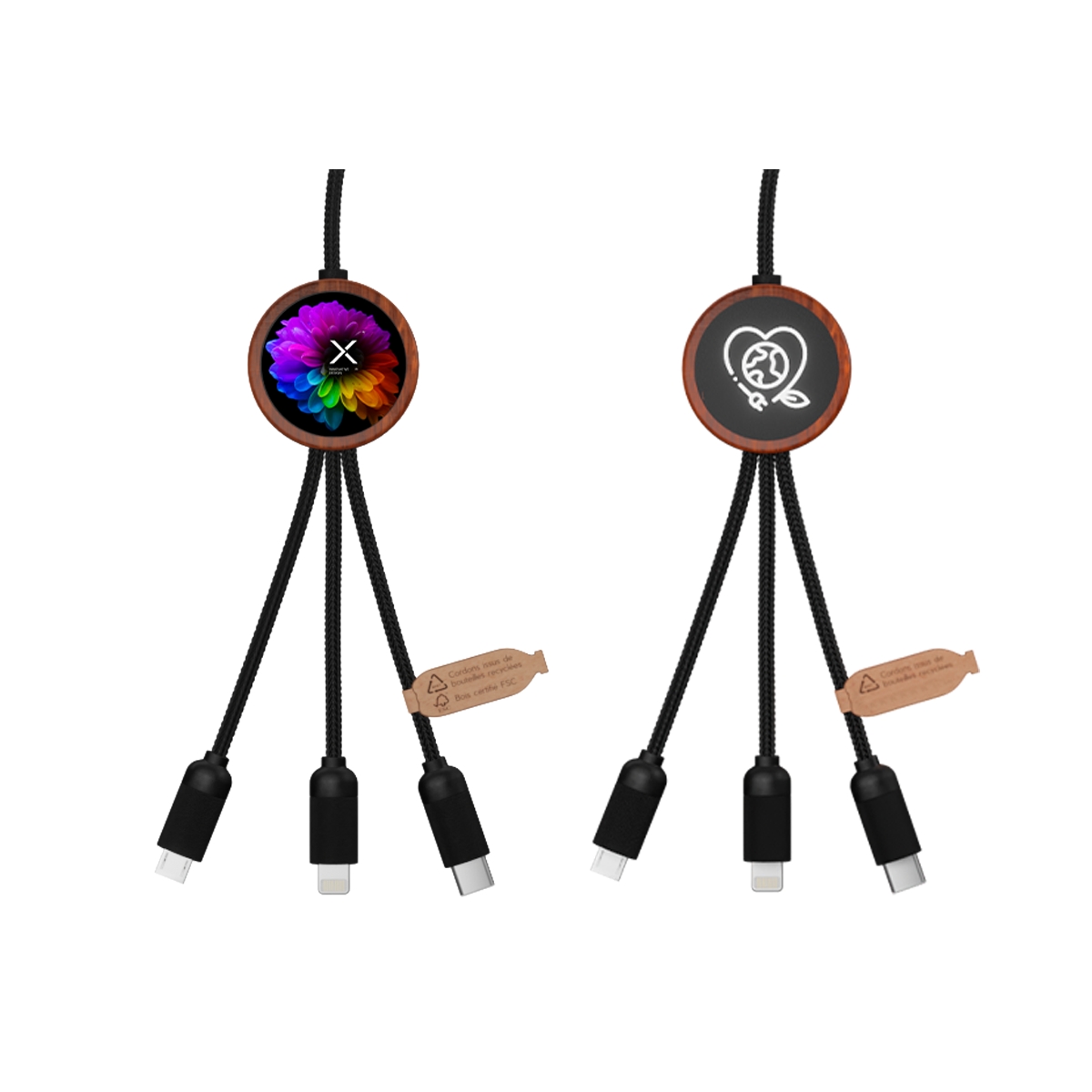 C37 - Round eco cable 5-in-1 40W Bamboo FSC® 100%