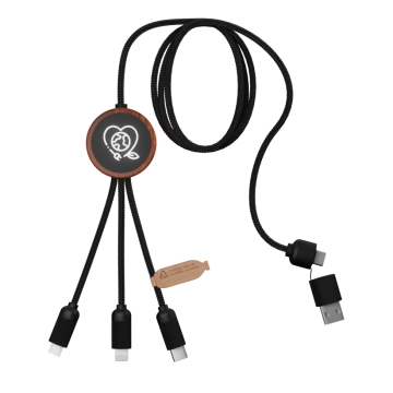 C37 - Round eco cable 5-in-1 40W Bamboo FSC® 100%