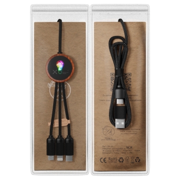 C37 - Round eco cable 5-in-1 40W Bamboo FSC® 100%