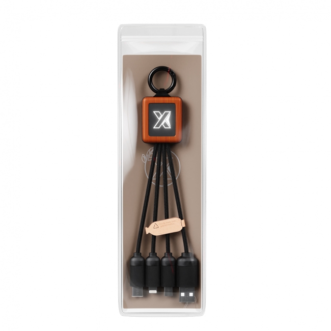C19 - Square wood 4-in-1 cable