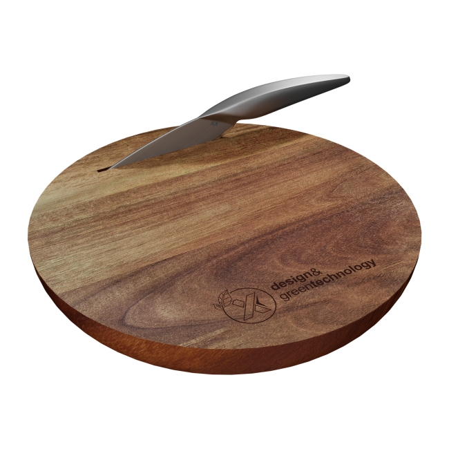 Cutting board and knife set FSC 100% acacia wood