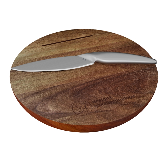 K03 - Cutting board and knife set FSC 100% acacia wood