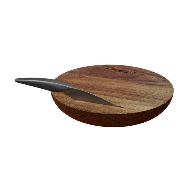 K03 - Cutting board and knife set FSC 100% acacia wood