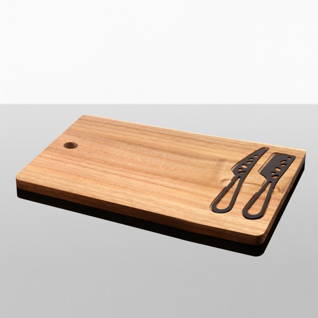 K06 - Cheese board and knives set FSC® 100% acacia