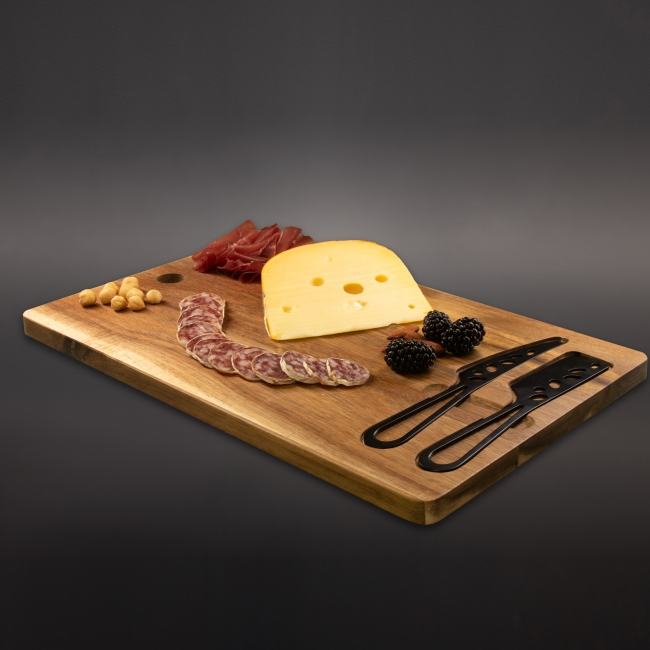 K06 - Cheese board and knives set FSC® 100% acacia