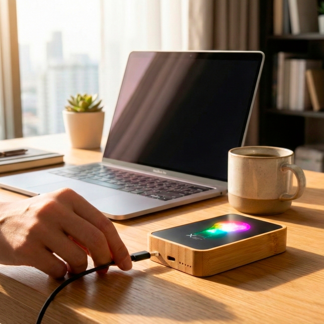 P27 - Powerbank MagWood 10000 100% FSC® Bamboo