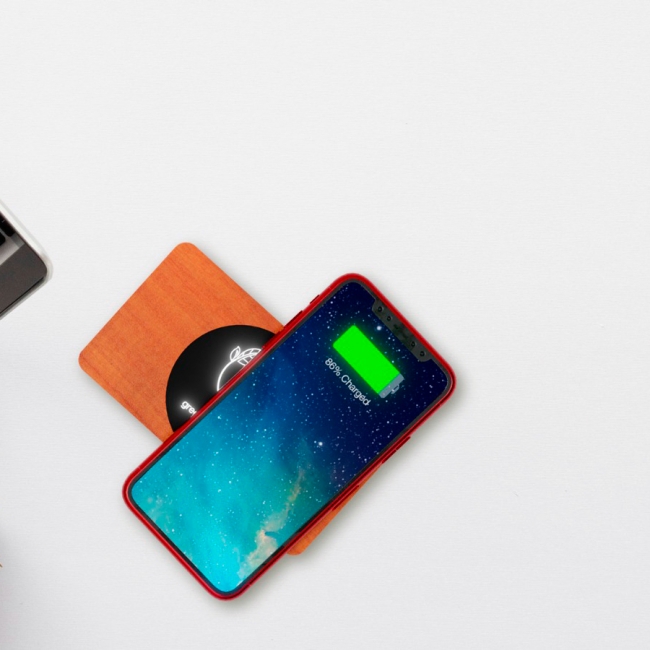 P37 - Powerbank Wireless Wood 5000
