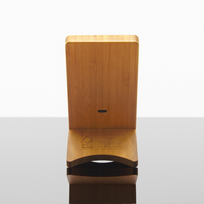 W16 - Wireless charger 15W FSC® 100% Bamboo