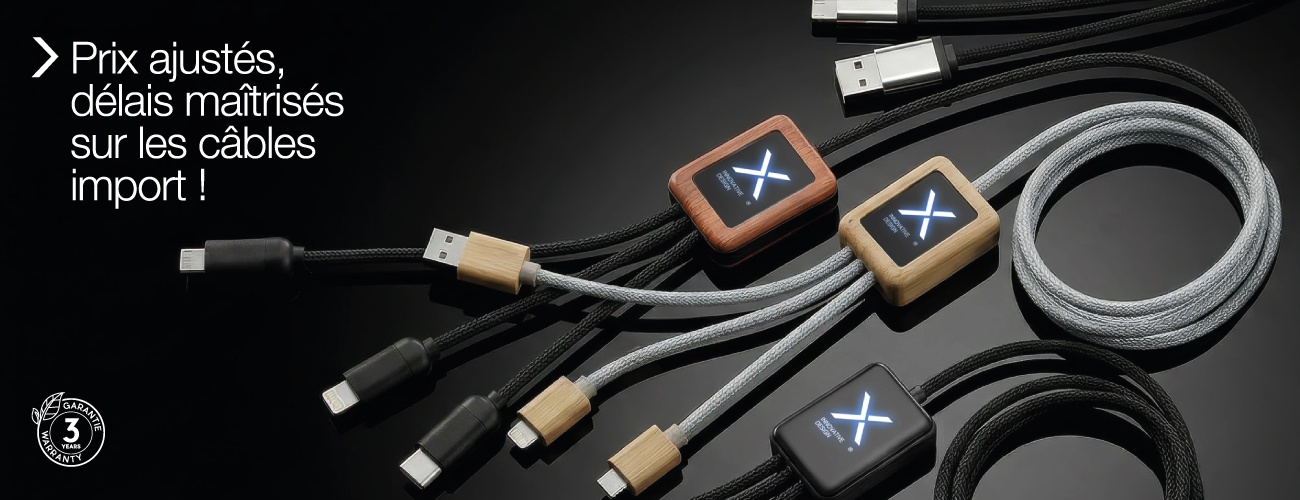 Vos câbles sur mesure : -20% et livraison flash